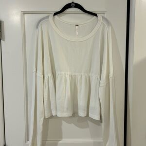 Brand new free people white textured shirt